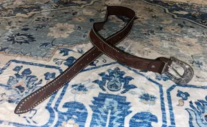 Brown western belt thumbnail 1
