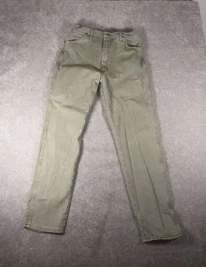 VTG Women's 90s Denim Wrangler Jeans WPL6428 15x32‎ (30x32) Cowgirl Cut Green thumbnail 1