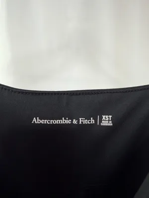 Abercrombie & Fitch Athletic Shorts‎ Under Mini Dress with Ruffle Hem Black thumbnail 5