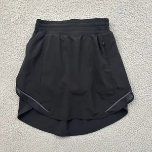 Lululemon Hotty Hot Skirt Skort Black Athletic Athleisure Women's 4 Tall thumbnail 1