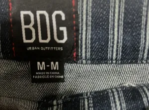 Urban Outfitters BGD Denim Pinstriped Pencil Skirt Size Medium thumbnail 6