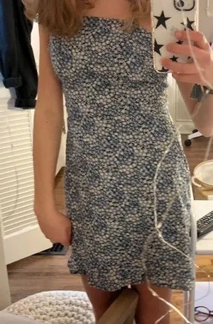 Abercrombie blue floral dress thumbnail 5