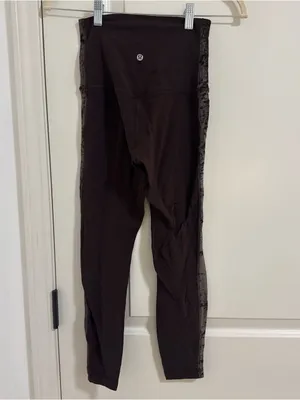 lululemon athletica Black Leggings with Velvet Side Panels thumbnail 2