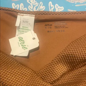 Aerie Rich Brown Textured Bikini Bottom XL thumbnail 2