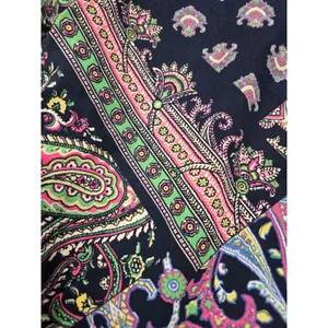 Lauren Ralph Lauren Button Up Shirt Navy Blue Large Long Sleeve No Iron Paisley thumbnail 3