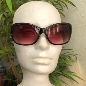 2000s Y2K Baddie Brown frame sunglasses ombre lens gold lattice handle Streetwear, boho, western, girlie thumbnail 2