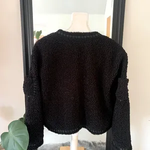 Black Teddy Long Sleeve Jacket Size M thumbnail 2