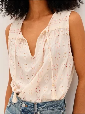 NWT Faherty Skylar Top Size Small Retail $128.00 thumbnail 1