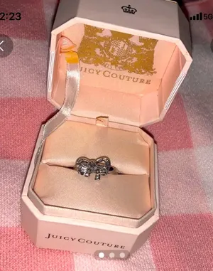 Juicy couture bow ring designer fall casual jewelry y2k Boho classic thumbnail 1
