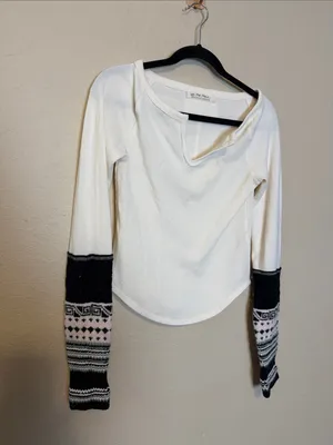 FREE‎ PEOPLE We The Free All In Cuff Thermal Long Sleeve Top Size Medium thumbnail 2