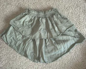 Aerie Ruffled Green Skirt thumbnail 2