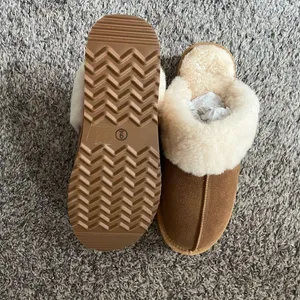 Dream Paris NWOT Faux Fur Brown and Tan Platform Slippers with Box thumbnail 4