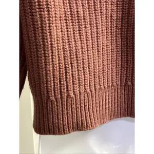 Wilfred Free Aritzia Cable Knit Crew Neck Wool Long Sleeve Sweater Mauve EUC thumbnail 10