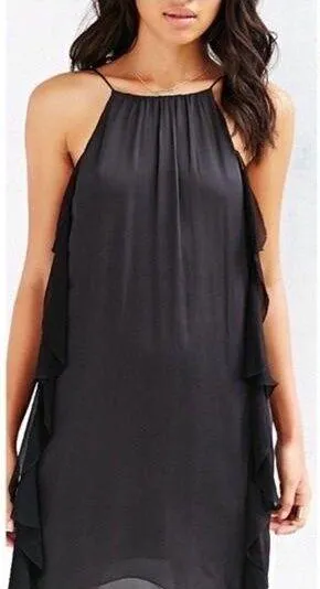 Urban Outfitters kimchi blue lightweight ruffle mini dress size medium thumbnail 1