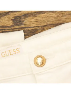 NWT Guess Eco Amanda Extra Flare Seamed Jeans W5GA1QD5N71 Calipso White 30x31 thumbnail 11