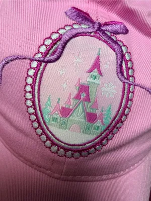 Disney Parks Pink Castle Embroidered Adult Hat thumbnail 9