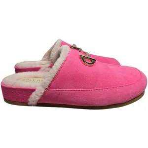 Cole Haan Mc Ada Mule Slippers‎ Hot Pink Suede Faux Fur Lined Size 5.5B thumbnail 5