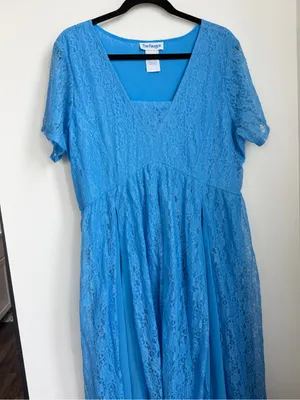 The Paragon Blue Lace Maxi Dress thumbnail 5