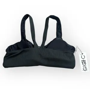GIGI C Revolve Andrea Sports Bra Women's Small Black Ribbed Cutout V-Back New thumbnail 4