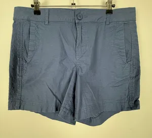 Eddie Bauer Men's Slate Blue Flat Front Shorts‎ thumbnail 1