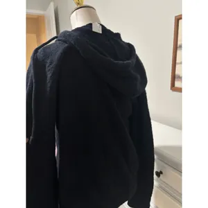 Abercrombie Knit Hoodie Navy Full Zip Boucle Sweater Large thumbnail 3