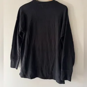 Aerie Black Knit Crewneck‎ Long Sleeve Oversized thumbnail 3