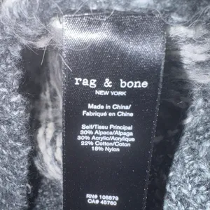 Rag & Bone Alpaca Blend Sweater Vest Womens XS Academia Warm Soft Preppy Holiday thumbnail 5
