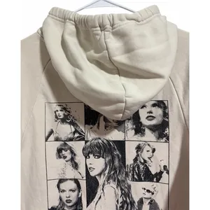 Taylor Swift The Eras Tour Hoodie‎ Concert Pullover Sweatshirt Cream Size Large thumbnail 4