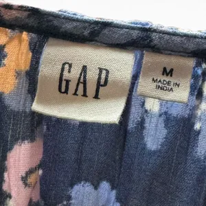 Gap Cotton Short Sleeve Square Neck Top Blue Floral Pink Yellow Medium thumbnail 6