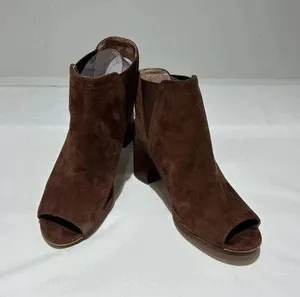 Anthropologie Suede Peep-Toe Heels  Size 9 thumbnail 1