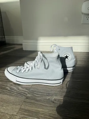 Converse Chuck Taylor All Star High Top Sneakers Women’s 9 Light Gray thumbnail 6