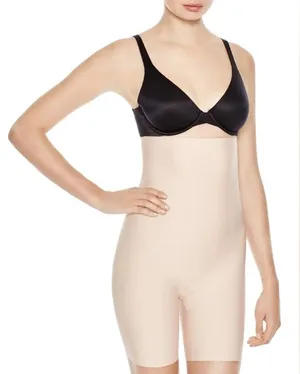 NWT SPANX Thinstincts High Waisted Mid-Thigh Shorts Nude Shapewear Size XL thumbnail 1