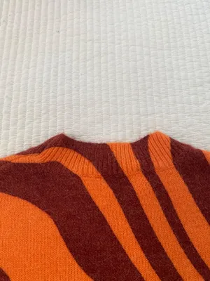 Orange and burgundy swirl Zara sweater thumbnail 7