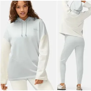 NWT Outdoor‎ Voices Soft Cotton Oversized Hoodie in Dove/Bone thumbnail 2