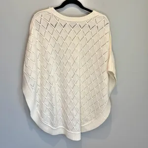 Talbots Cream Poncho Sweater - size Small thumbnail 2