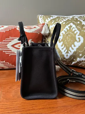 Coach Cargo Embroidered Tote Crossbody Bag 20, NWT, Black / Silver thumbnail 7