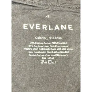 Everlane Bodysuit Top Womens Size XS Black Long Sleeve V Neck Supima Cotton EUC! thumbnail 4