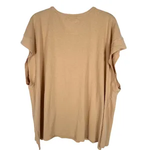 Aerie Summer Breeze Notch Neck T-Shirt Womens XL Tan‎ Cotton Relaxed Slouchy thumbnail 4