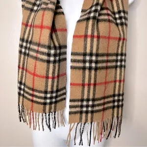 Burberrys‎ Vintage Nova Check Tan Scarf in Archive Beige thumbnail 4