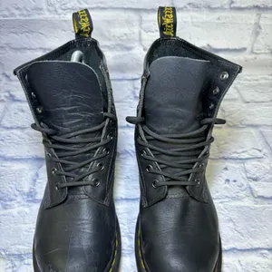 Dr. Martens 11821 leather Black Lace Up Combat Shoes usa 6 EU 37 thumbnail 5