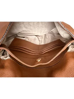 MICHAEL KORS Tan Pebble Leather Crossbody Two Way Bag thumbnail 7