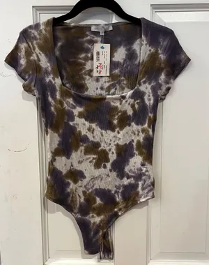 Olivaceous Purple Tie Dye Bodysuit thumbnail 1