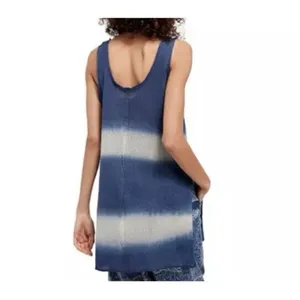 Free People We The Free Women's Joni Maxi Cotton Sleeveless T-Shirt Tank Top Navy Size XS thumbnail 3