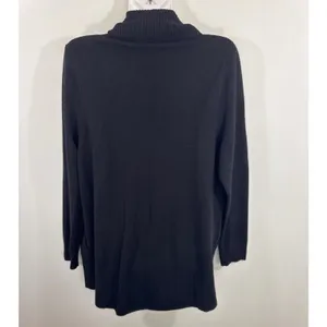 Quince Black 100% Mongolian Cashmere Shawl Cardigan Women Large NWT Luxury Knit thumbnail 8