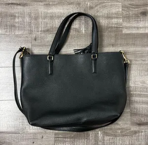 Tory Burch Thea Leather Tote Black w Tassels thumbnail 2