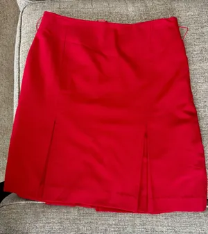 Worthington Pleated Red Skirt Size 6 thumbnail 1