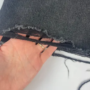 Levi's Deconstructed Mini Skirt Faded Black Frayed Raw Hem Size‎ 26 Women Denim thumbnail 10