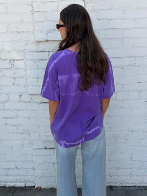 Vtg 90s oversized Purple tie-dye California Bay Company tee in XL #tiedye #california #hippie #indie thumbnail 4