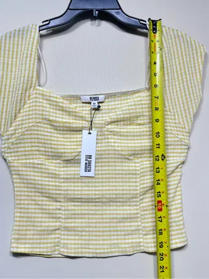 BB dakota By steve madden gingham To Me top in sushine mwr size medium thumbnail 3
