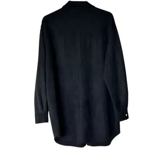 ZARA M Faux Suede black snap button shirt jacket size M thumbnail 2